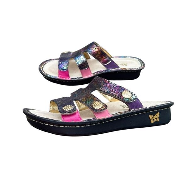 Alegria Venus Purple Gleam Comfort Sandals Adjustable Three Strap Eu 36 US 6-6.5 - Picture 2 of 12